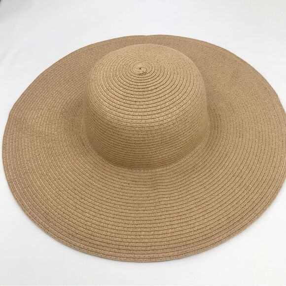 Old Navy Tan Woven Straw 5” Brim Beach Sun Hat - Picture 6 of 11